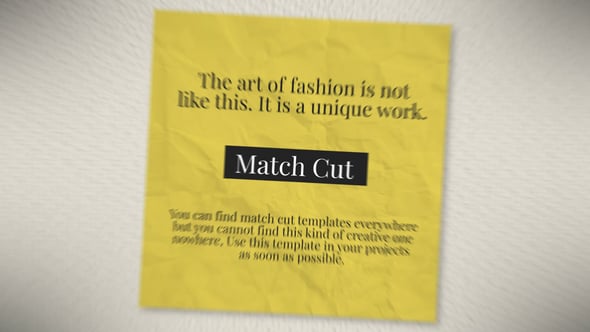 Videohive Match Cut 60691417