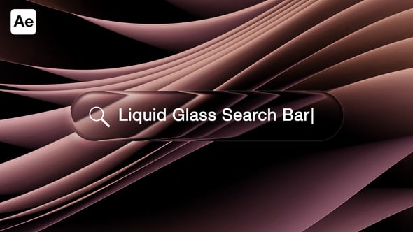 Videohive Liquid Glass Search Bar – Text Typing Animation | After Effects Template
