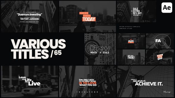 Videohive Various Titles 65
