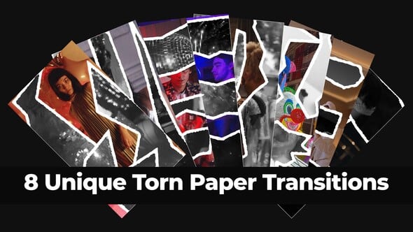 Videohive Paper Tear Transitions. Vertical Format.