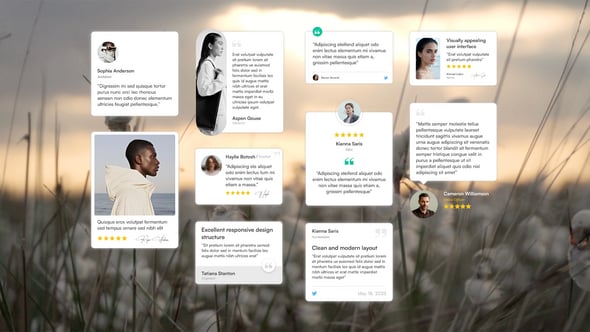 Videohive Testimonials, Reviews & Quotes – After Effects Template 60721516