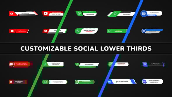 Videohive Customizable Social Lower Thirds