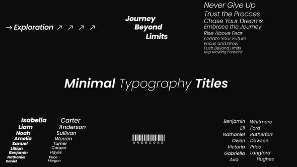 Videohive Minimal Typography Titles