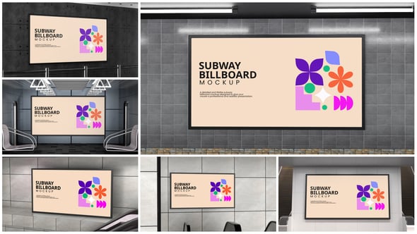 Videohive Subway Billboard Mockup 60494248