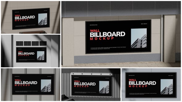 Videohive Wall Billboard Mockup