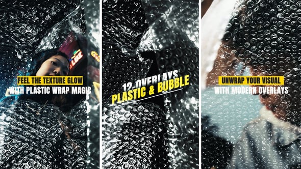 Videohive Vertical Plastic & Bubble Wrap Overlays