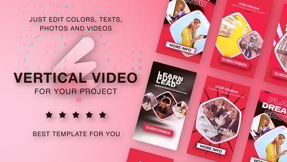 Videohive Verical Reel Red