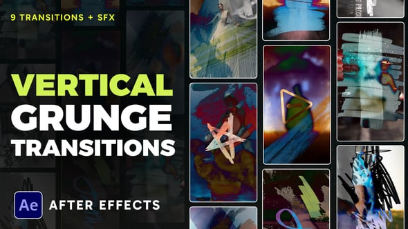 Videohive Vertical Grunge Transitions