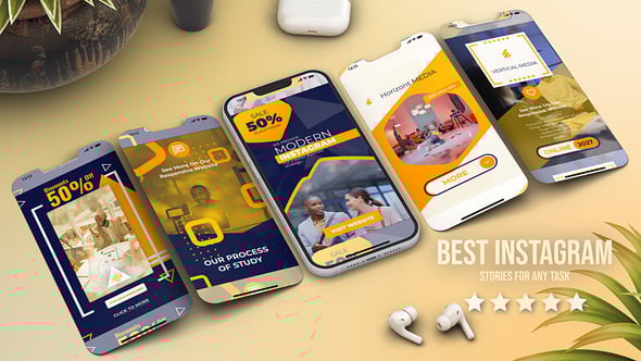 Videohive Blue Yellow Vertical Promo