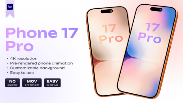 Videohive Phone 17 Pro Orange Mockup