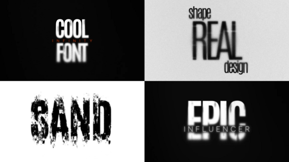 Videohive Sand Noise Text Animations