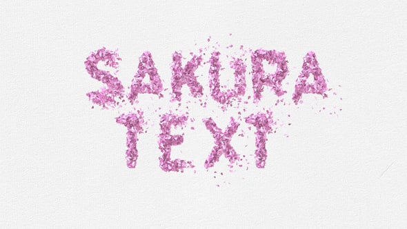 Videohive Animated Sakura Flower Petal Typeface Elegant Pink Cherry Blossom Letters