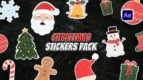 Videohive Christmas Stickers Pack