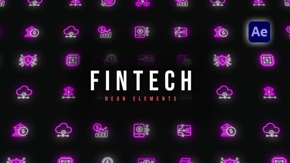 Videohive Fintech Neon Elements