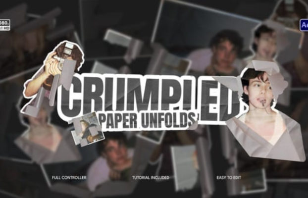 Videohive Crumpled Paper Unfold for After Effects