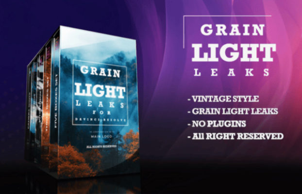 Videohive Grain Film & Light Leaks Transition And Video Effect For DaVinci Resolve