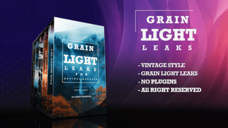 Videohive Grain Film & Light Leaks Transition And Video Effect For DaVinci Resolve