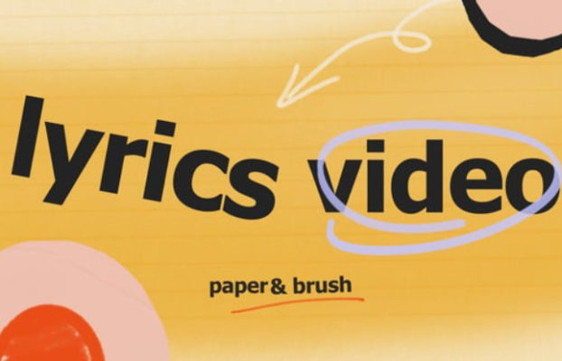 Videohive Lyric Video Paper Brush