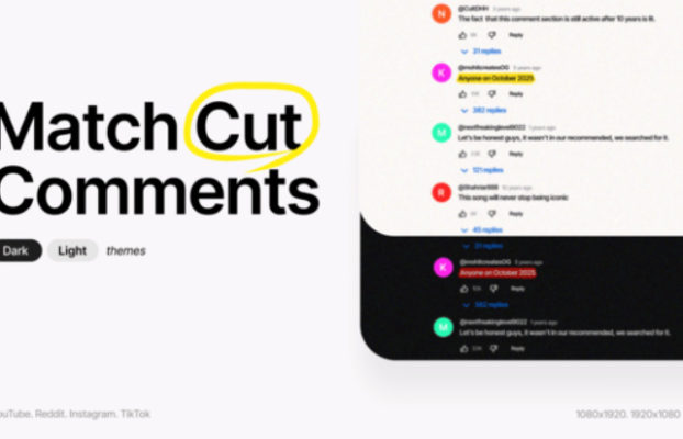 Videohive Match Cut Comments