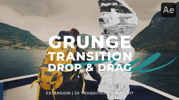 Videohive Grunge Paper Transition