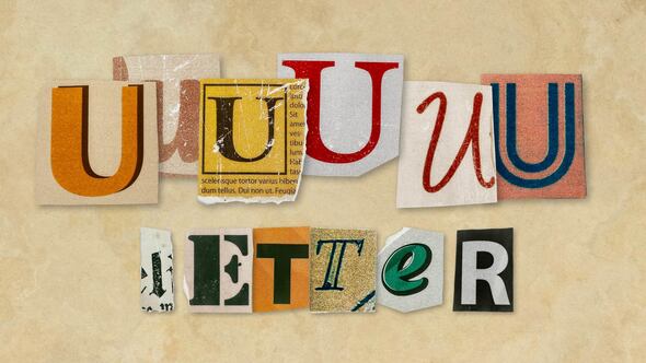 Videohive Ransom Letters – U Letters