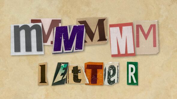 Videohive Ransom Letters – M Letters
