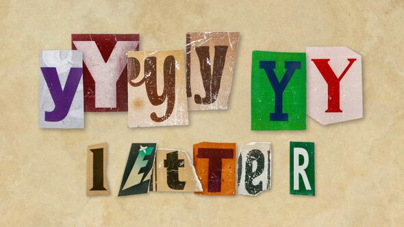 Videohive Ransom Letters – Y Letters