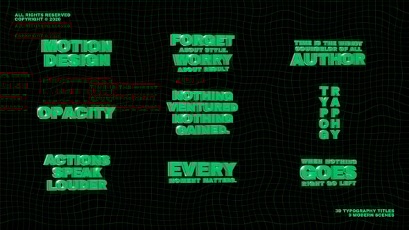 Videohive 3D Typography Titles