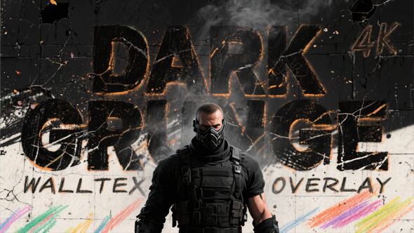 Videohive Dark Grunge Wall Textures Overlay Pack AE
