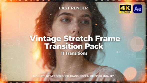 Videohive Vintage Stretch Frame Transition Pack AE