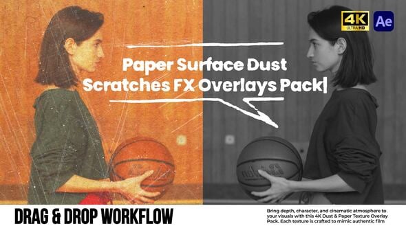Videohive Paper Surface Dust & Scratches FX Overlays Pack