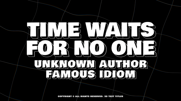 Videohive 3d Text Titles