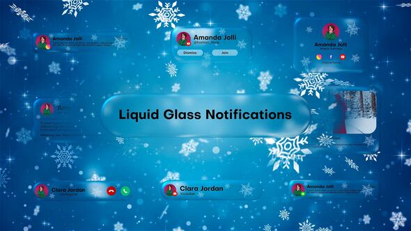Videohive Liquid Glass Notifications | New Yaer