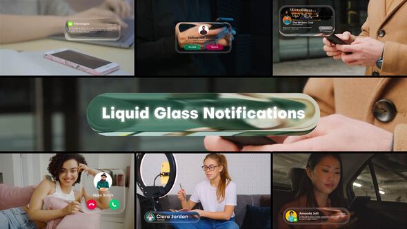 Videohive Glass Liquid Notifications