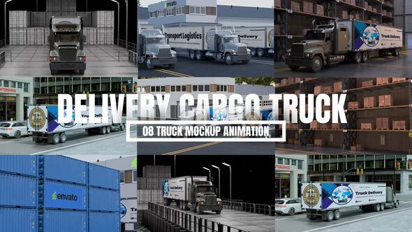 Videohive Delivery Cargo Truck Mockup Promo