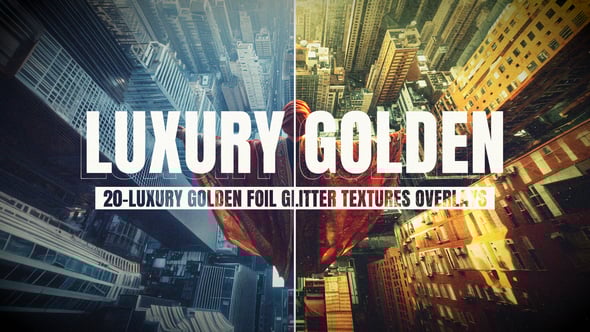 Videohive Luxury Golden Foil Glitter Overlays Pack