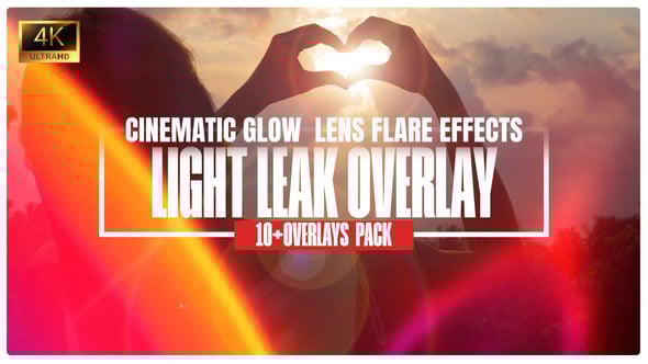 Videohive Light Leak Overlays Pack – Cinematic Glow & Lens Flare Effects