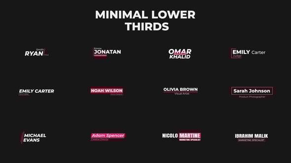 Videohive Minimal Lower Thirds 60733013
