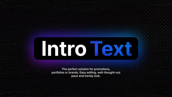 Videohive Intro Text | After Effects 60439748