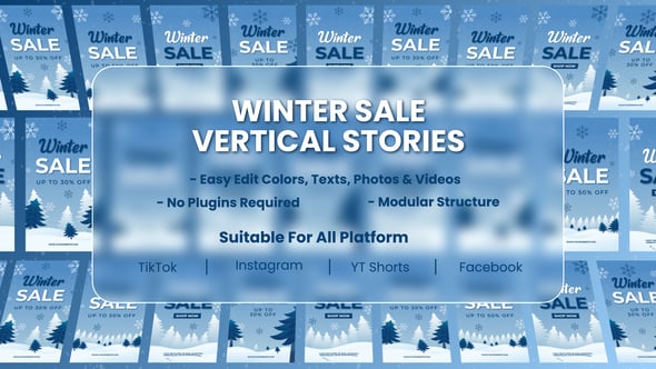 Videohive Winter Season Sale Social Media Stories