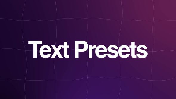 Videohive Text Presets | After Effects