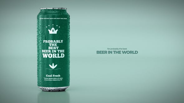 Videohive Beer Can Animated Condense Mock Up