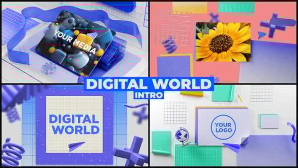 Videohive Digital World Intro | Logo Revael
