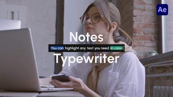 Videohive Notes Typing UI