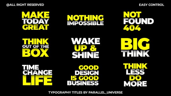 Videohive Typography Titles | AE 58692584