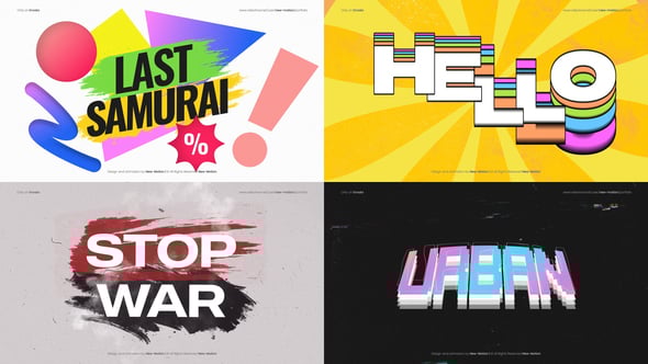 Videohive Pop Art Text Animations