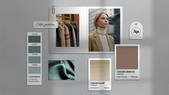 Videohive Animated Color Palette Mood Board & Collage Template