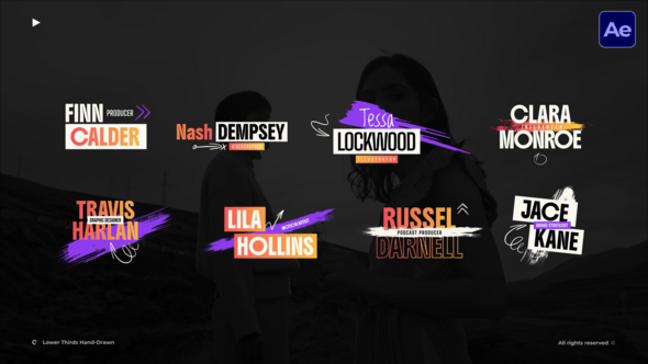 Videohive Lower Thirds Scribble  AE