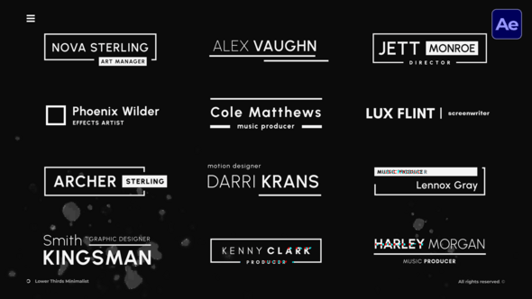 Videohive Lower Thirds Minimalist  AE