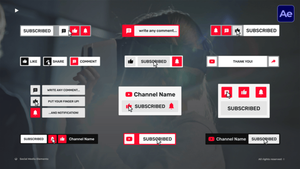 Videohive Social Media Elements  AE